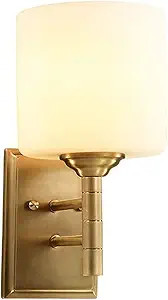 Wall Light All Copper Frosted Glass Lampshade Wall Lamps Living Room Corridor Lighting Fixture Wa... | Amazon (US)