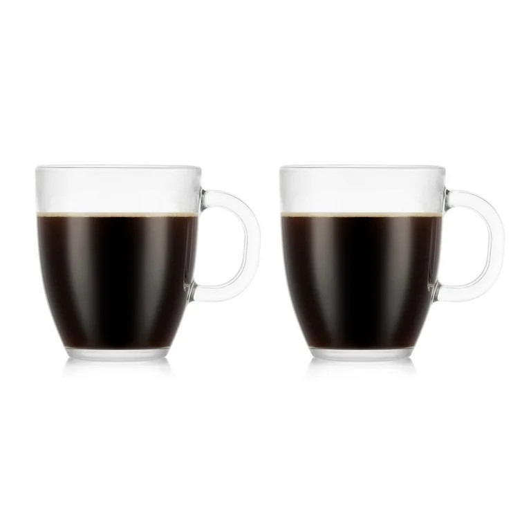 Bodum 2 pk Single Wall Bistro Mugs, Tempered Glass Clear | Walmart (US)
