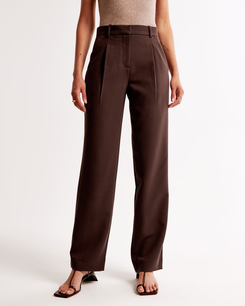 A&F Quinn Tailored Straight Pant | Abercrombie & Fitch (UK)