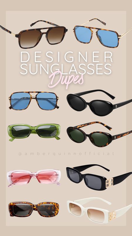 Get the chic look for less! Shop my favorite designer-inspired sunglasses dupes that give you style and savings in one perfect pair. #FashionFinds #SunglassesDupes #AffordableStyle

#LTKSaleAlert #LTKStyleTip #LTKSeasonal