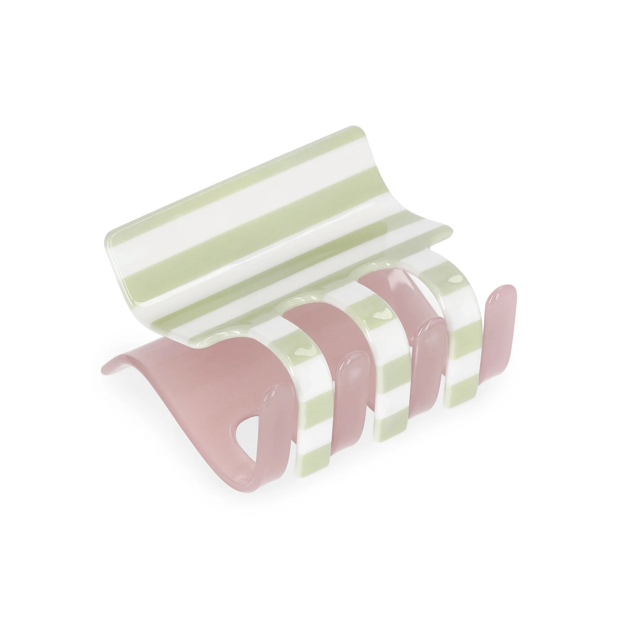 No Boundaries Colorblocked Striped Hair Claw Clip, Women's | Walmart (US)