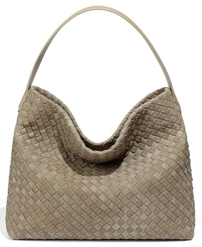 Slouchy Suede Woven Hobo Bags Women Trendy Suede Purse Crossbody Crescent Shoulder Satchel Bag To... | Amazon (US)