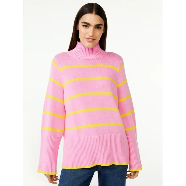 Free Assembly Women's Tall Ribbed Turtleneck Sweater Top | Walmart (US)