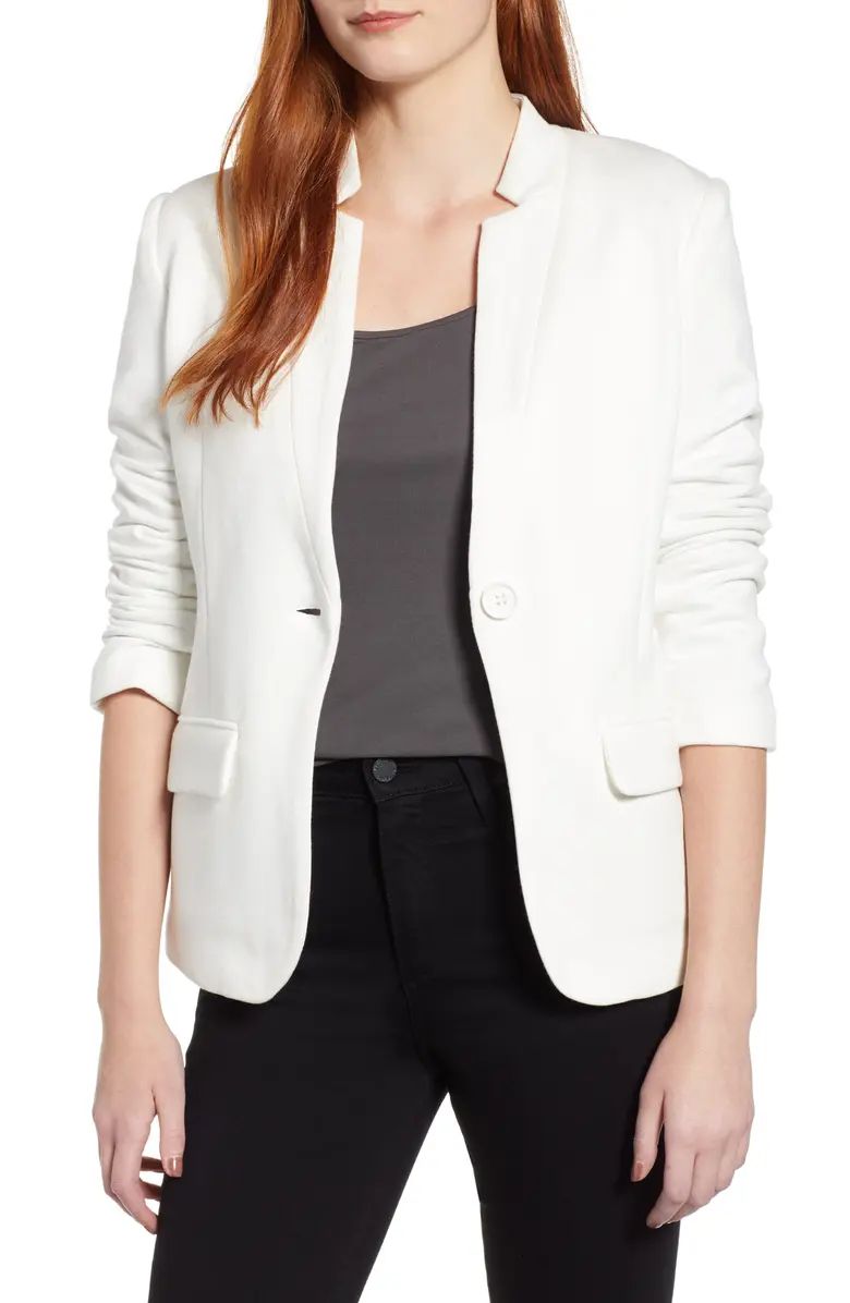 Notch Collar Cotton Blend Blazer | Nordstrom