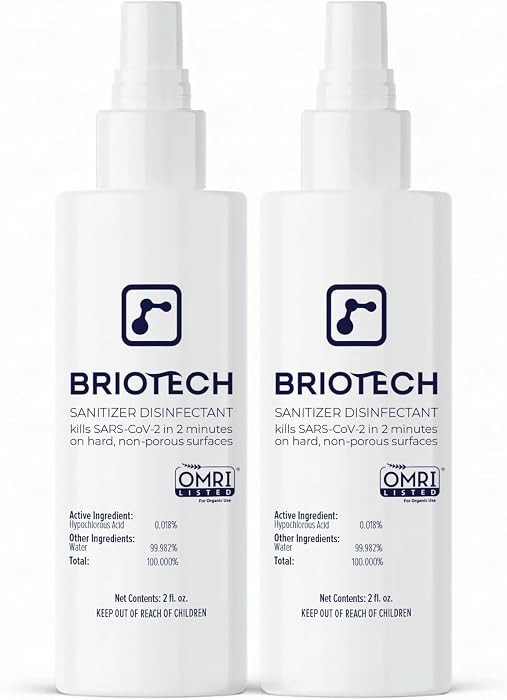 BRIOTECH Sanitizer Disinfectant Hypochlorous Spray, Kill 99.99% of Viruses & Bacteria, Control Mo... | Amazon (US)