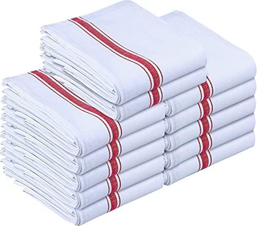 Utopia Towels Red Kitchen Towels 12-Pack - 100% Cotton Dish Towels - Reusable Cleaning Dish Cloths - | Amazon (US)