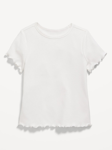 Short-Sleeve Lettuce-Edge T-Shirt for Toddler Girls | Old Navy (US)