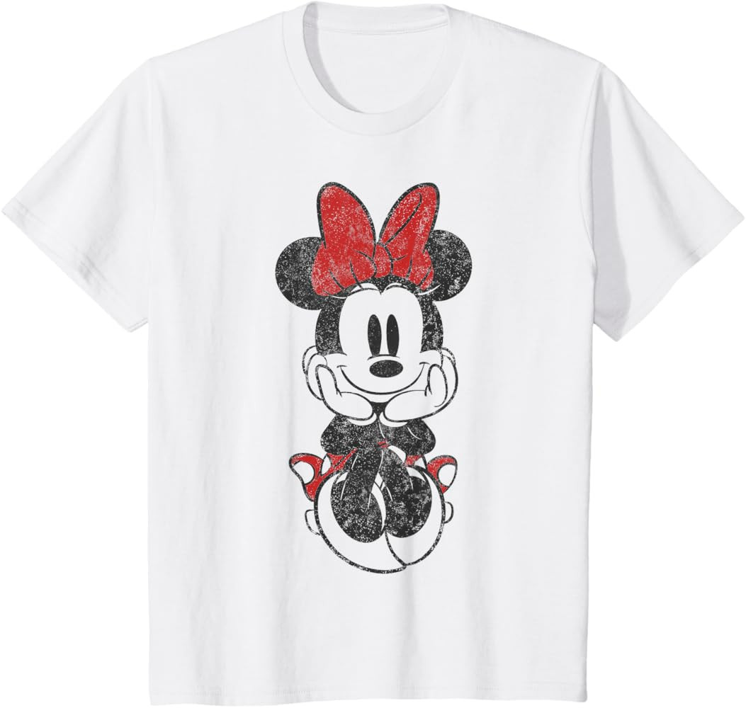 Disney Mickey and Friends Minnie Mouse Vintage Sitting T-Shirt | Amazon (US)