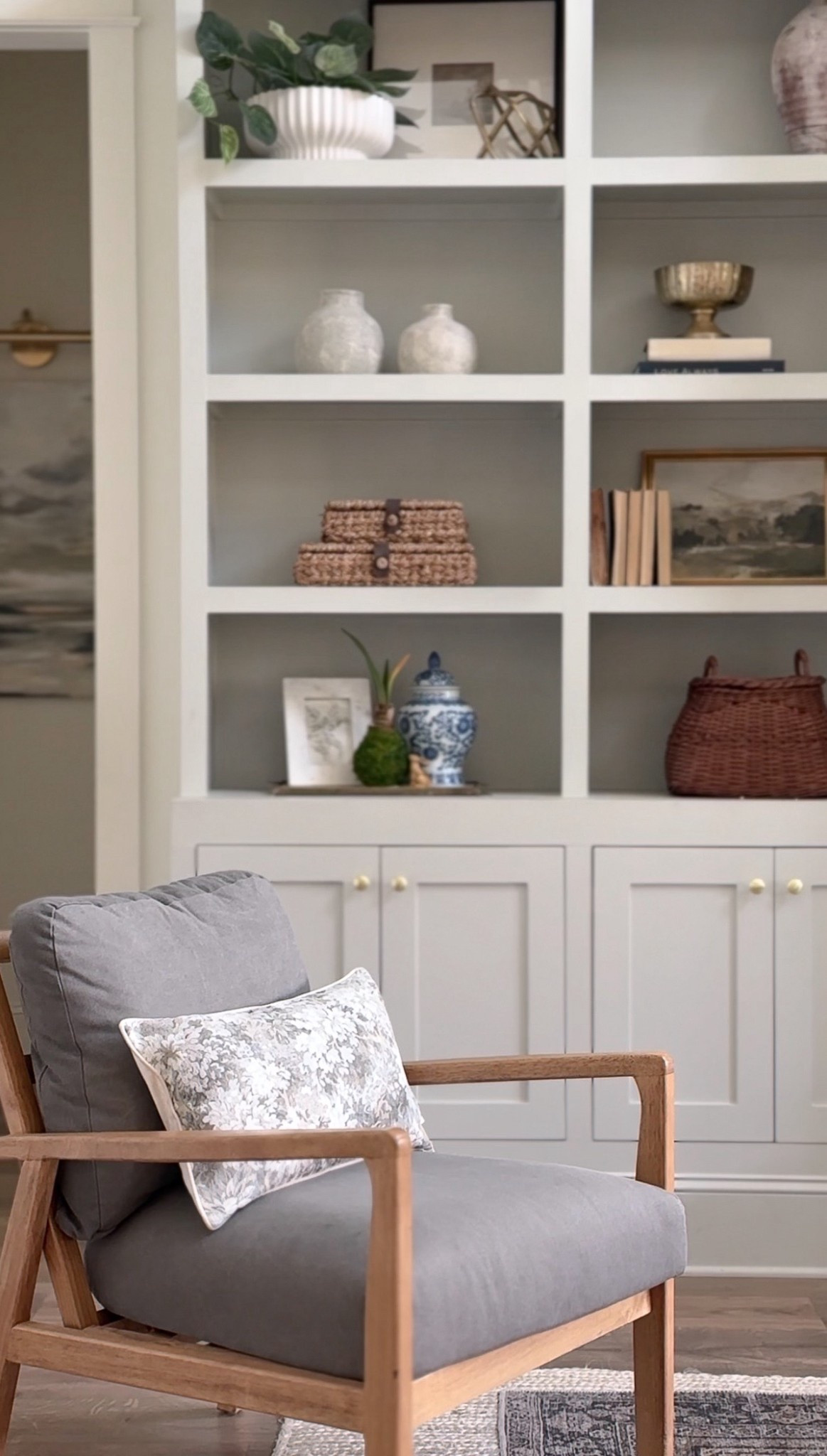 
I added these vintage floral lumbar pillows to our accent chairs and they tie everything together so beautifully. The print feels so classic and timeless, and the quality is really impressive with a nice weight to the fabric.

I’m linking the pillow covers, shelf decor, and a similar chair (ours is discontinued!) so you can recreate the look.

#LTKHome #LTKSeasonal