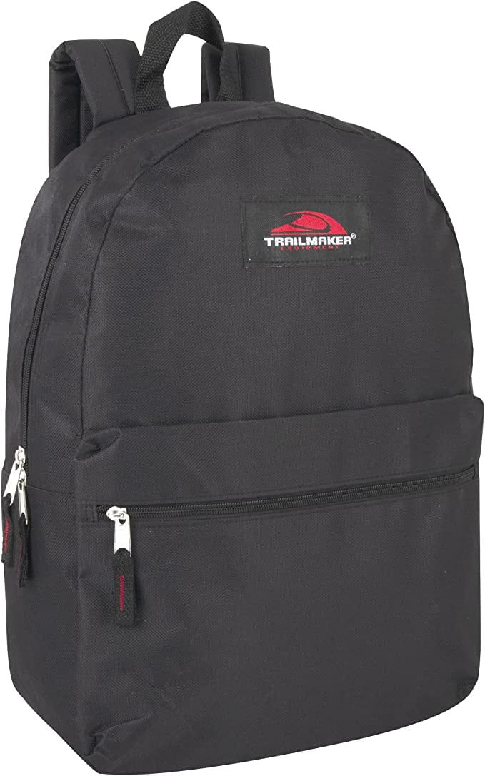 Trailmaker Classic Traditional 17 Inch Unisex Backpacks with Adjustable Padded Shoulder Straps - ... | Walmart (US)