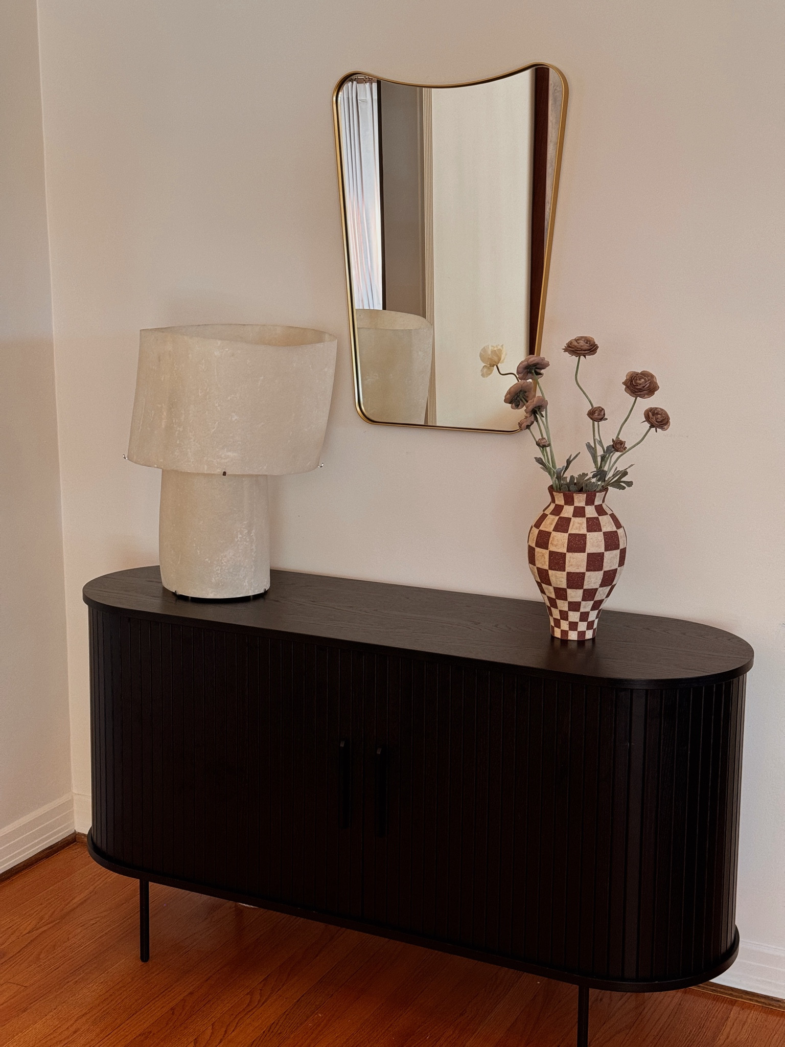 This area is calming and cozy with the lamp on at night and I love the shape of the mirror 

#LTKHome #LTKSaleAlert #LTKFallSale