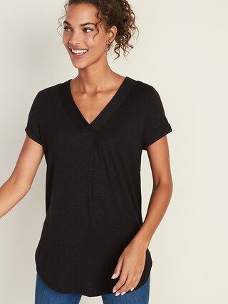 Loose Luxe V-Neck Tunic Tee for Women | Old Navy (US)