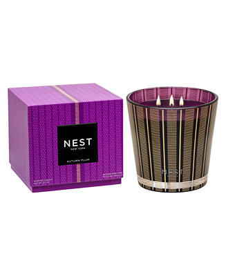Plum and Cinnamon Fragrance 3-Wick Candle, 21.2 oz. | Macy's