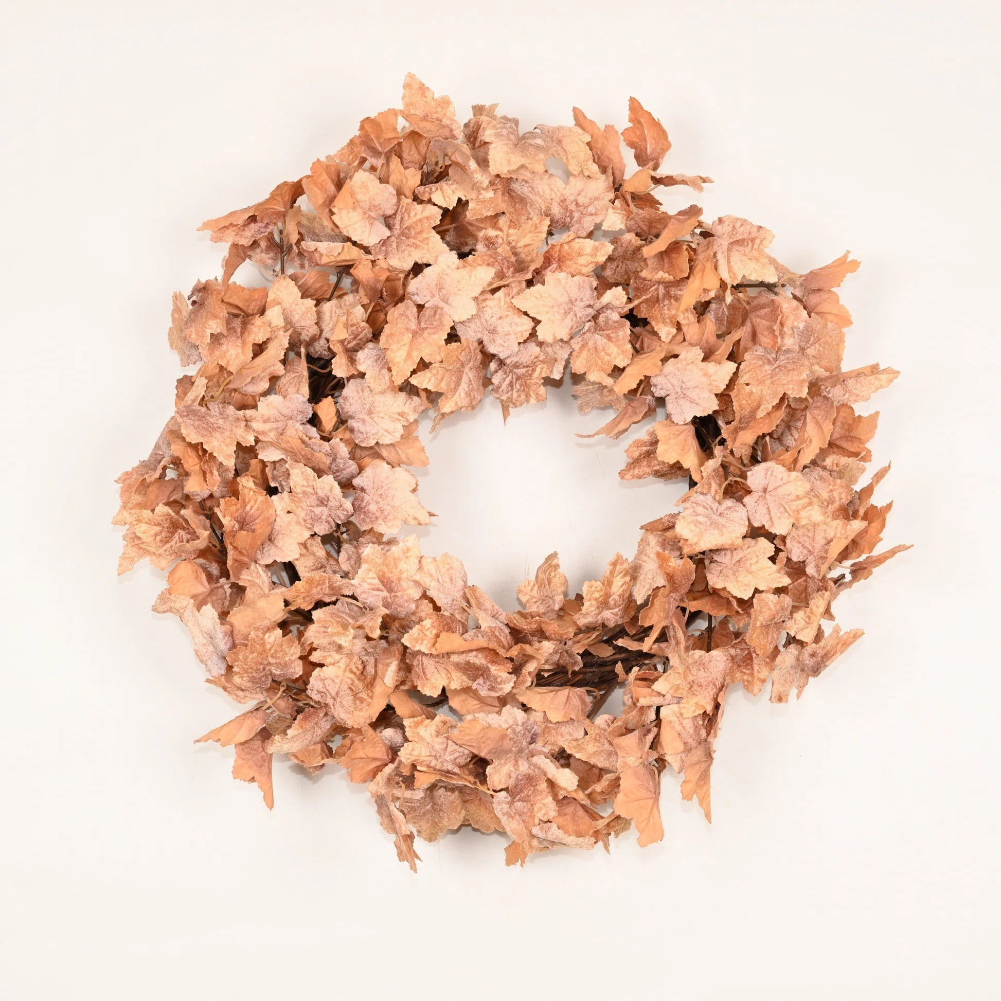 26" Artificial Farmhouse Maple Leaf Thanksgiving Day Harvest Fall Front Door Wreath | Joss & Main