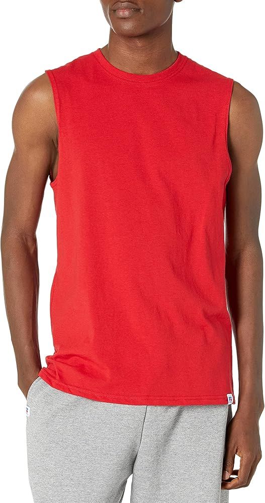 Russell Athletic Men's Cotton Performance Sleeveless Muscle T-Shirt | Amazon (US)