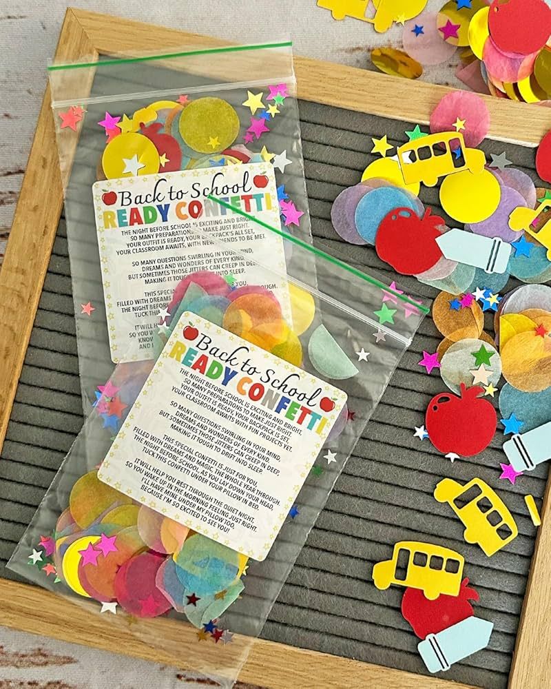 2 Sets, Ready Confetti, Back to School Celebration Confetti Kit, First Day of School (2 Sets, Gen... | Amazon (US)