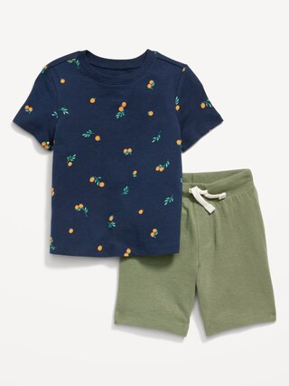 2-Pack T-Shirt and Pull-On Shorts Set for Toddler Boys | Old Navy (US)