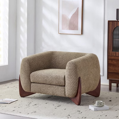 Christopher Knight Home Arcy Contemporary Boucle Upholstered Club Chair, Light Brown | Target