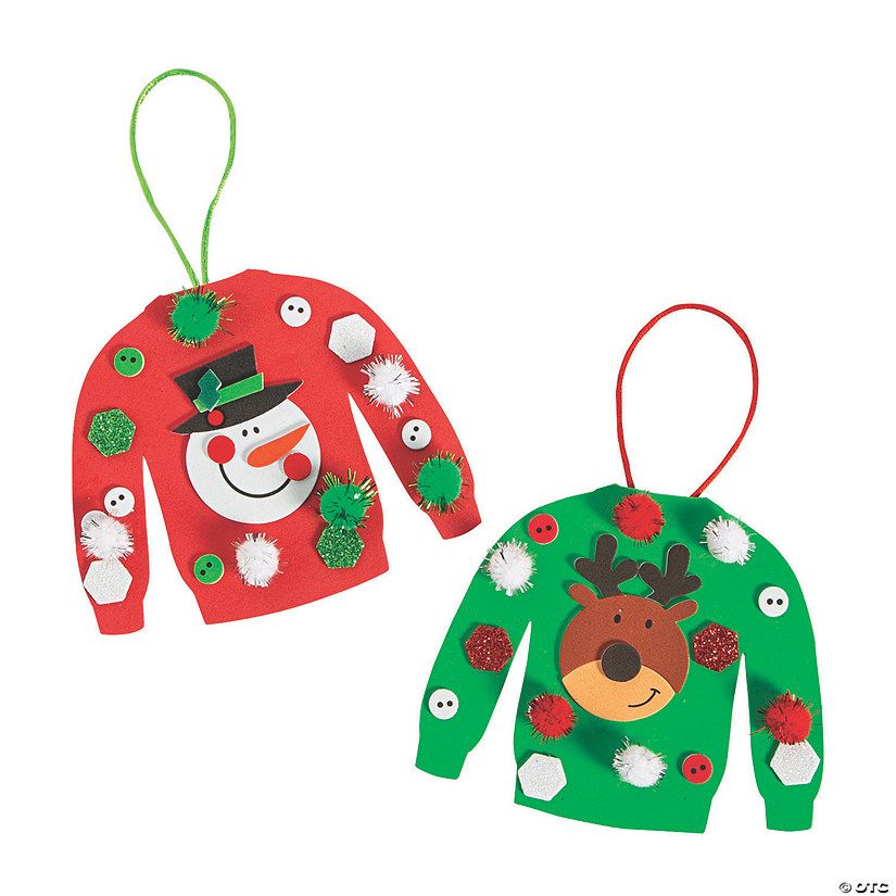 Ugly Sweater Ornament Craft Kit - Makes 12 | Oriental Trading Company