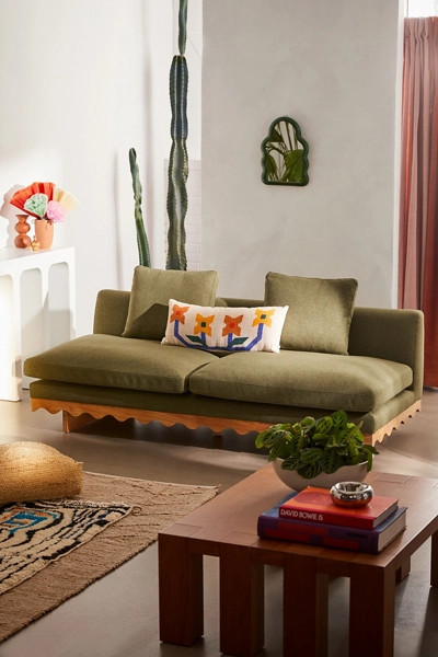 Roma Scalloped 3-Seater Sofa | Urban Outfitters (US and RoW)