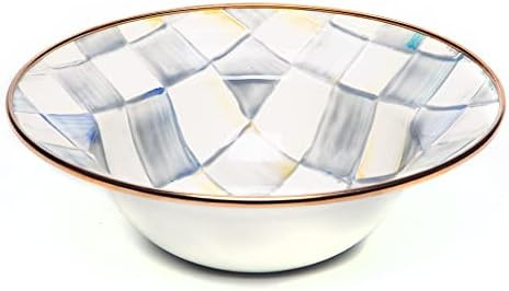 MACKENZIE-CHILDS Enamel Breakfast Bowl, Unique Soup Bowl or Cereal Bowl, Dinnerware, Gray-and-Whi... | Amazon (US)