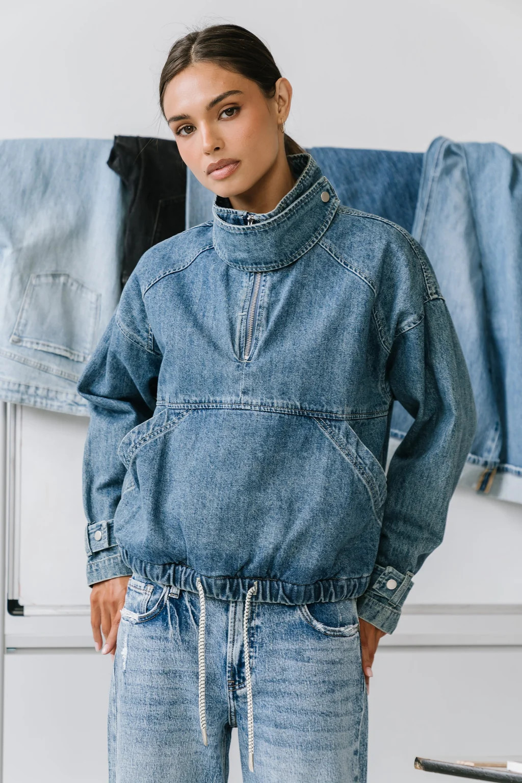 Regina Denim Jacket in Medium Wash | Böhme US