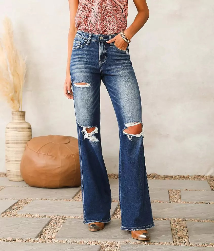 High Rise Wide Leg Stretch Jean | Buckle