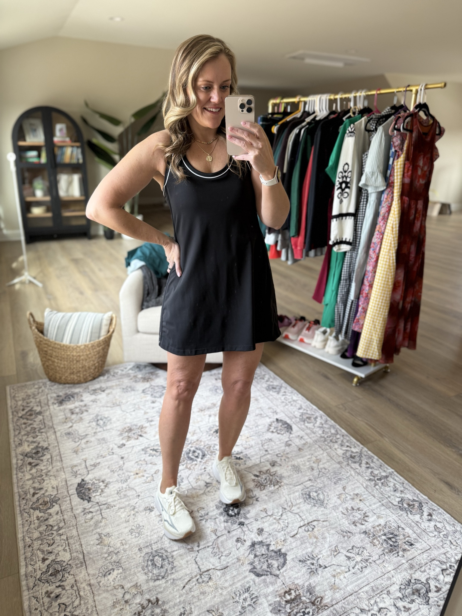 Walmart finds
Mom fashion
Walmart fashion 
Athletic dress
Sports mom
Shorts
Skort
Tank top 
Sneakers
Fits TTS, wearing medium 




#LTKootd #LTKMidsize #LTKOver40