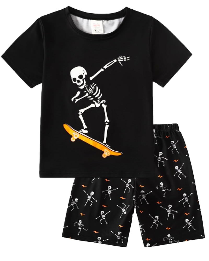 MyFav Boys Pajamas Sets Glow in Dark Skull Sleepwear Kids | Amazon (US)