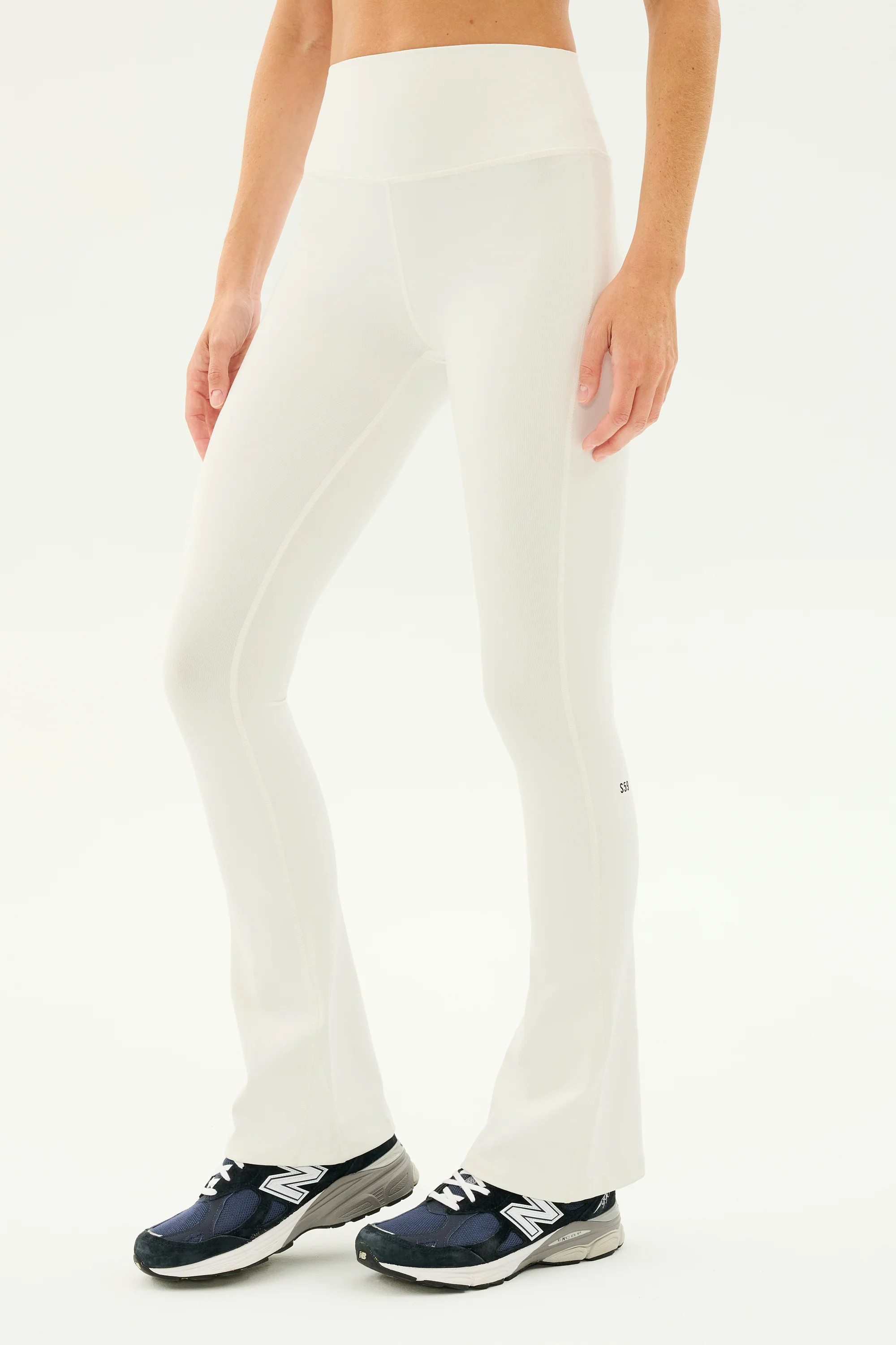 Raquel High Waist Flared Legging - White | Splits59.com