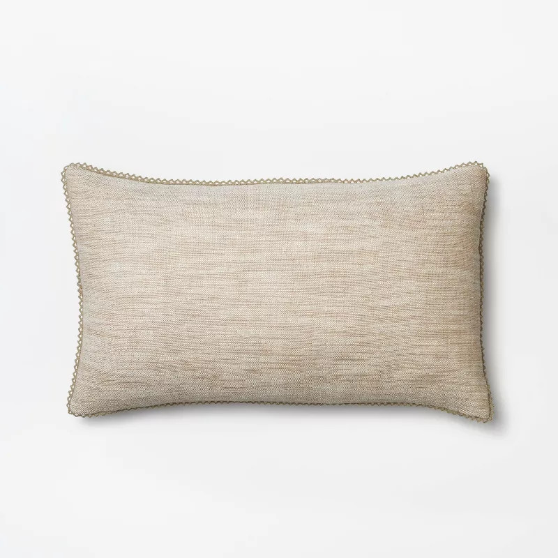 Chambray Throw Pillow with Lace Trim - Threshold™ designed with Studio McGee | Target