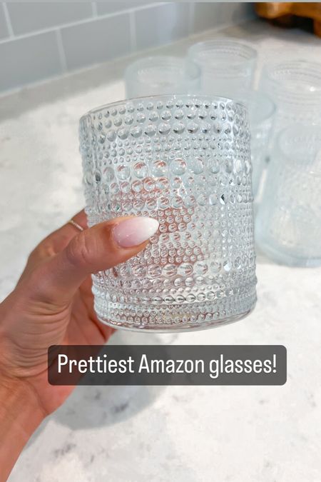Prettiest Amazon drinking glasses! Look and feel so expensive! Beaded glasses. Kitchen favorites. 

#LTKxPrimeDay #LTKhome #LTKunder50