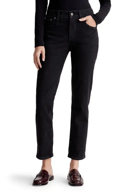 Madewell The Mid-Rise Perfect Vintage Jeans in Clean Black Wash at Nordstrom, Size 31 | Nordstrom