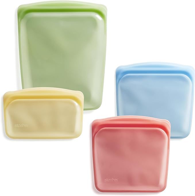 Stasher Reusable Silicone Storage Bag, Food Storage Container, Microwave and Dishwasher Safe, Lea... | Amazon (US)
