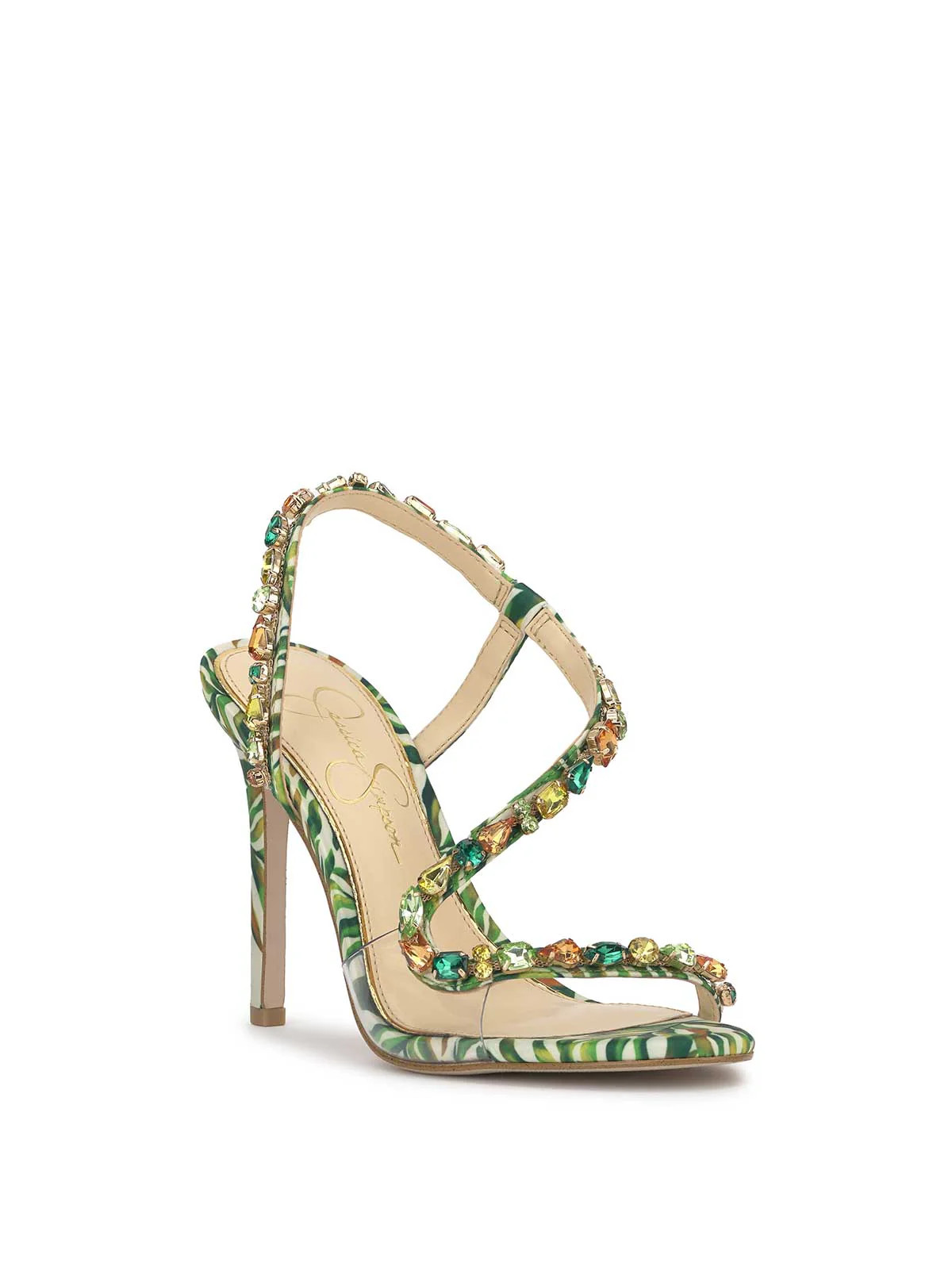 Jaycin High Heel in Green Jungle | Jessica Simpson E Commerce