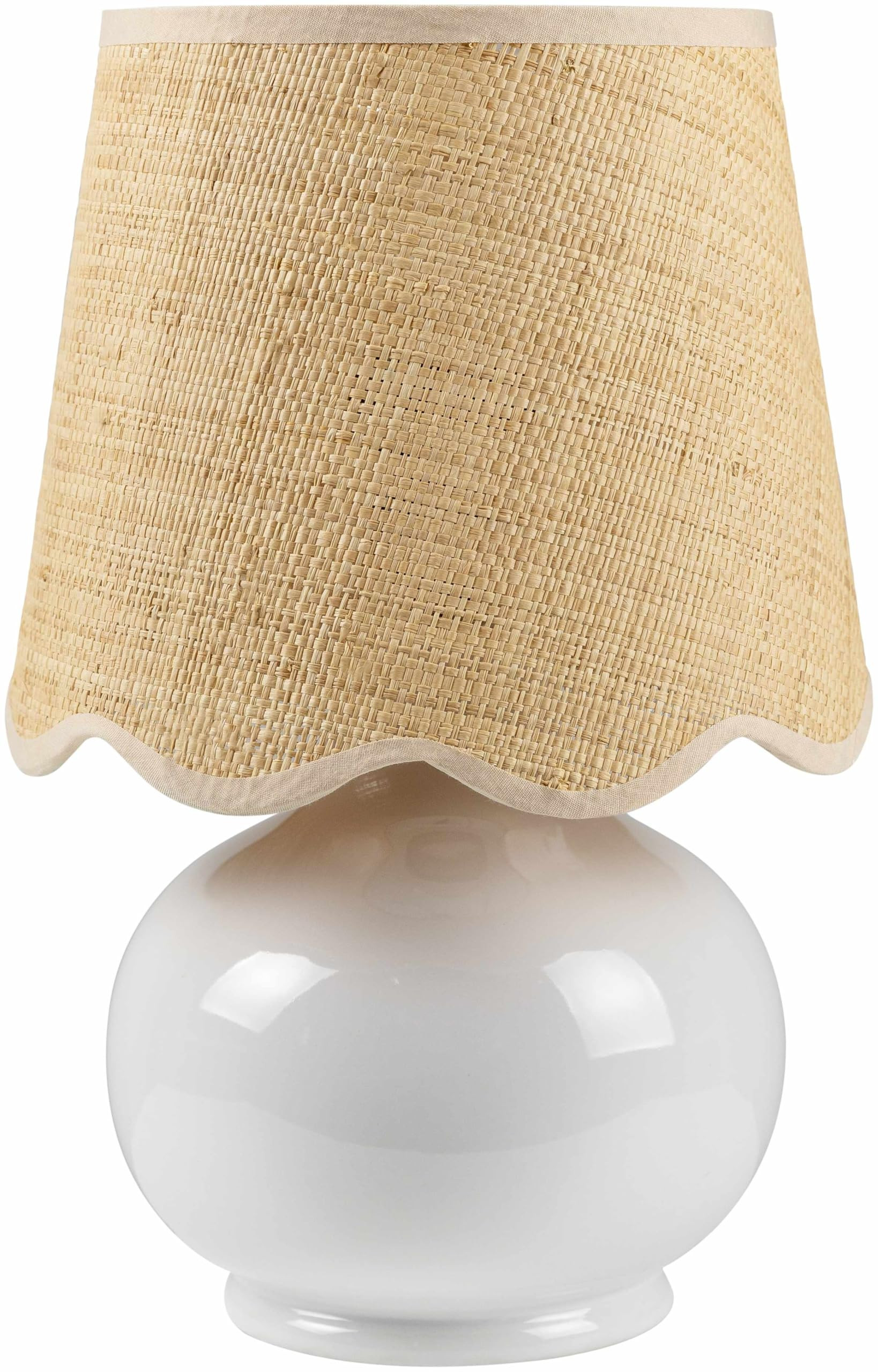 Theisseil Boho Ceramic Bedside Table Lamp for Bedroom Nightstand and Living Room - Shade Rattan -... | Amazon (US)