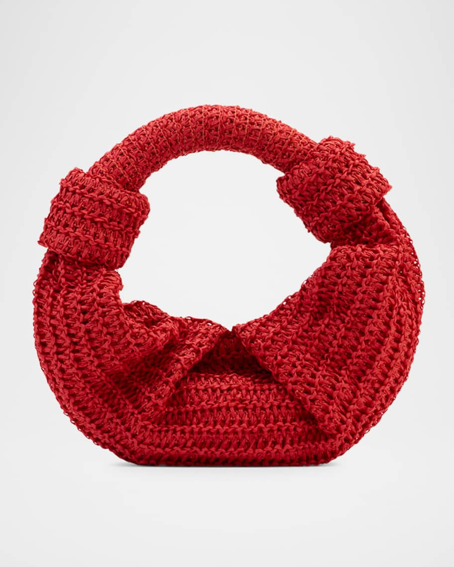 SIMONMILLER Lopsy Knot Straw Top-Handle Bag | Neiman Marcus