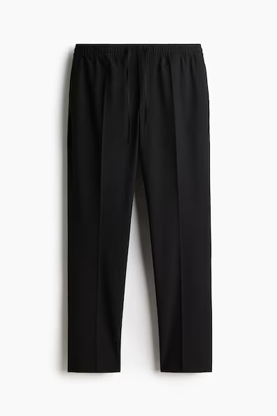 H & M - Slim-Fit Dressy Joggers - Black | H&M (US + CA)