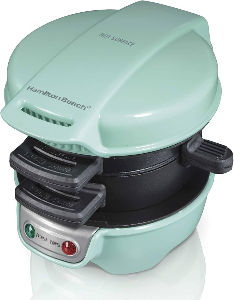 Hamilton Beach Breakfast Sandwich Maker with Egg Cooker Ring, Customize Ingredients, Perfect for ... | Amazon (US)