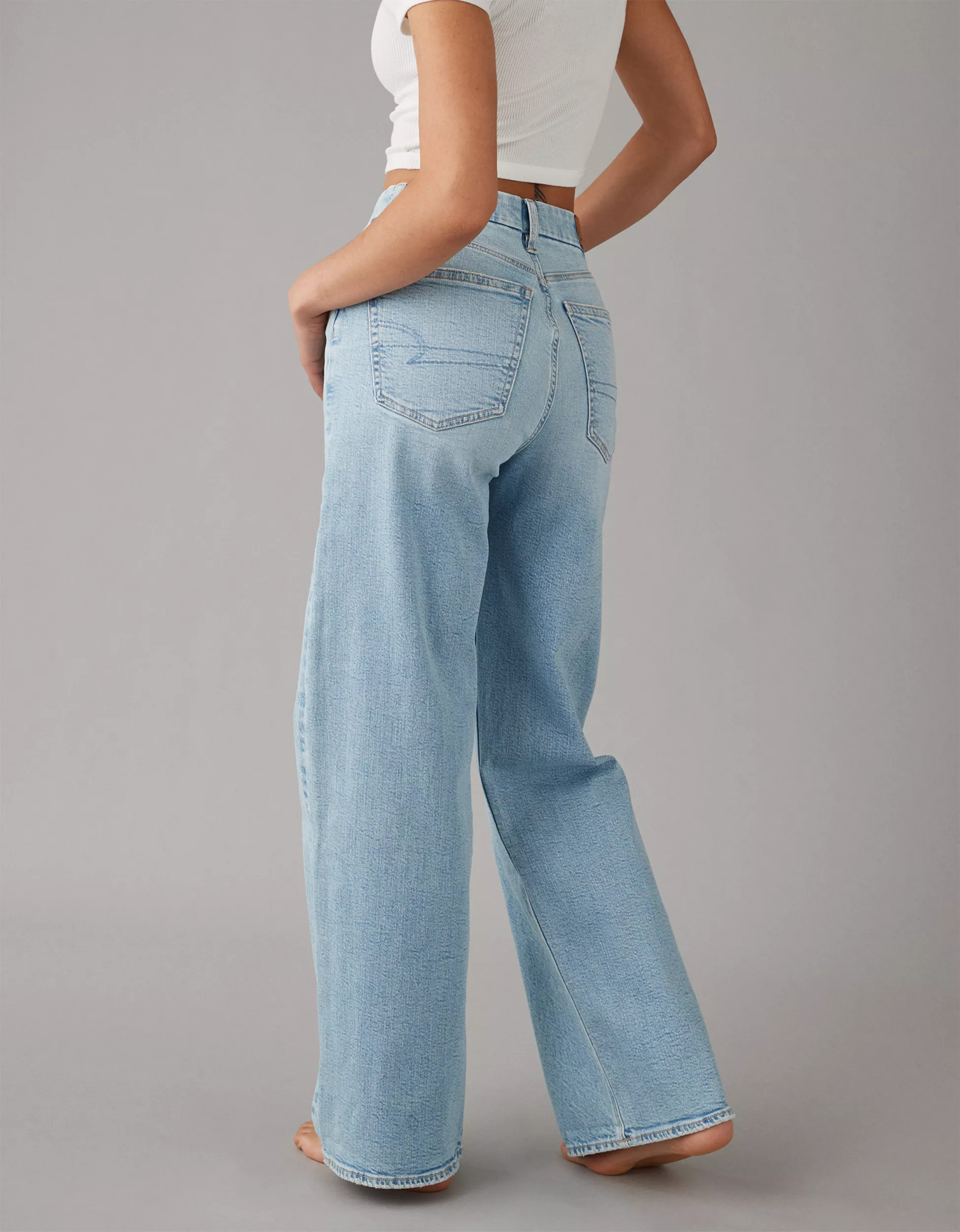AE Strigid Curvy Super High-Waisted Baggy Straight Jean | American Eagle Outfitters (US & CA)