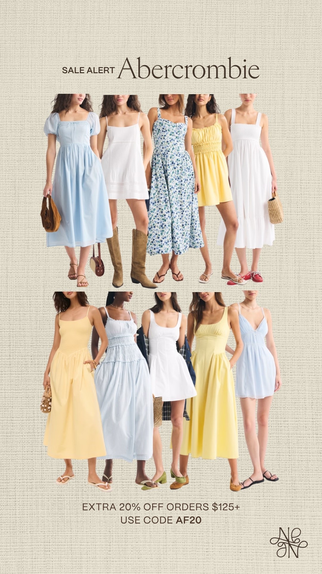 Use code AF20 for an extra 20% OFF Abercrombie orders $125+ 🤩


spring outfit, spring dress, spring dresses, floral dress, Easter dress, Easter outfit, butter yellow, white dress, mom outfit, postpartum outfit 

#LTKmomlife #LTKSeasonal #LTKSaleAlert