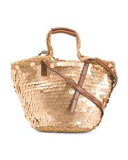 Beaded Jute Mini Tote | TJ Maxx