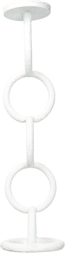 Mud Pie White Large Link Candlestick | Amazon (US)