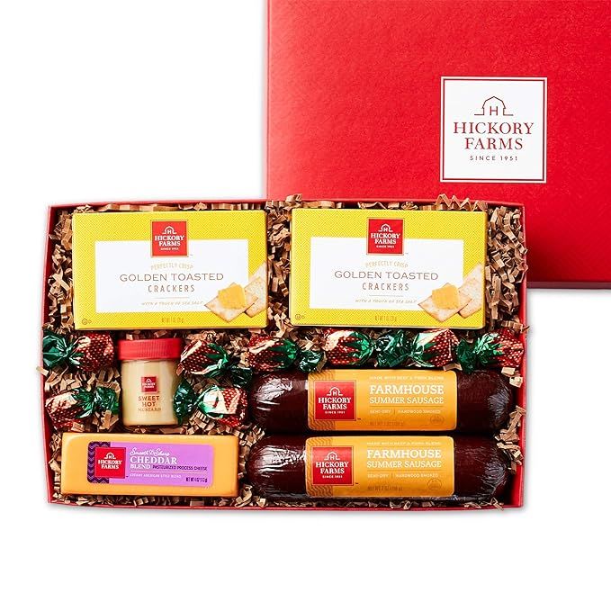 Hickory Farms Farmhouse Sausage & Cheese Medium Gift Box | Gourmet Food Gift Basket, Perfect For ... | Amazon (US)