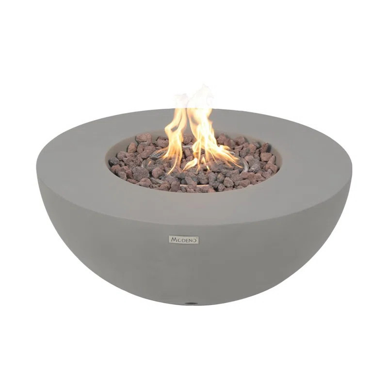 Lunar Bowl 42" Round Concrete Fire Pit Table | Wayfair North America