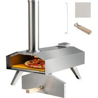 Portable Outdoor Pizza Oven Wood Pellet Fired Stainless Steel Pizza Maker Picnic | Debenhams UK