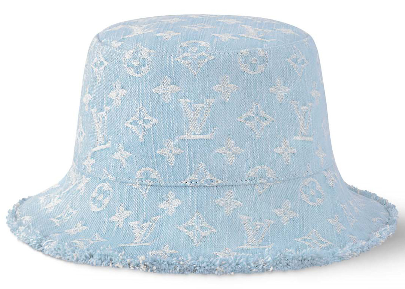 Women's Louis Vuitton Monogram Denim Bucket Hat in Denim Blue | StockX