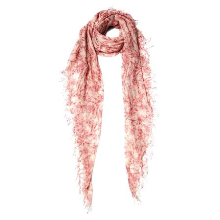 Chan Luu Floral Print Cashmere and Silk Blend Scarf Rose One Size | Walmart (US)