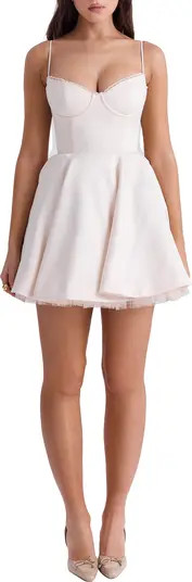 Minimoiselle Bustier Stretch Satin Minidress | Nordstrom