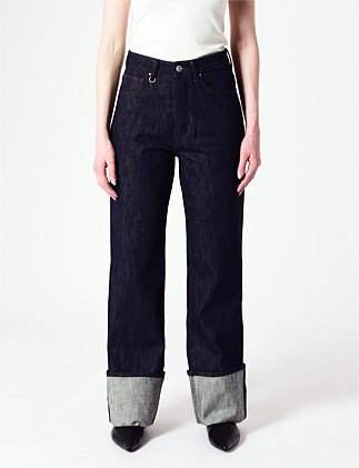Coco Relaxed High Rise Turn Up Straight Leg Jeans | David Jones (Australia & New Zealand)